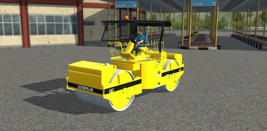 MOD BUSSID CAT Road Roller