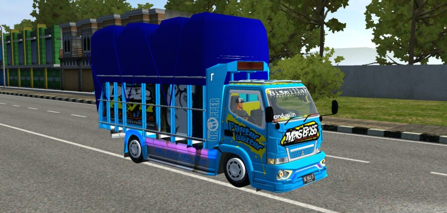 MOD BUSSID Canter Mas Boss Terpal Gayor