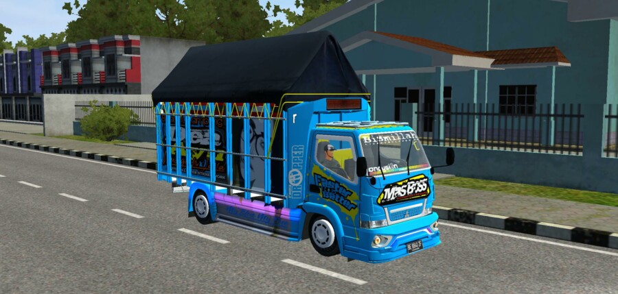 MOD BUSSID Canter Mas Boss Terpal Segitiga