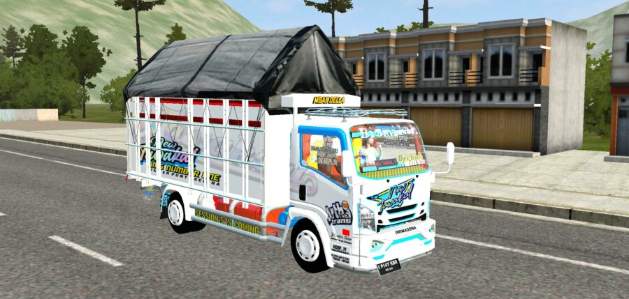 MOD BUSSID Canter New Tawakal 5 Full Strobo