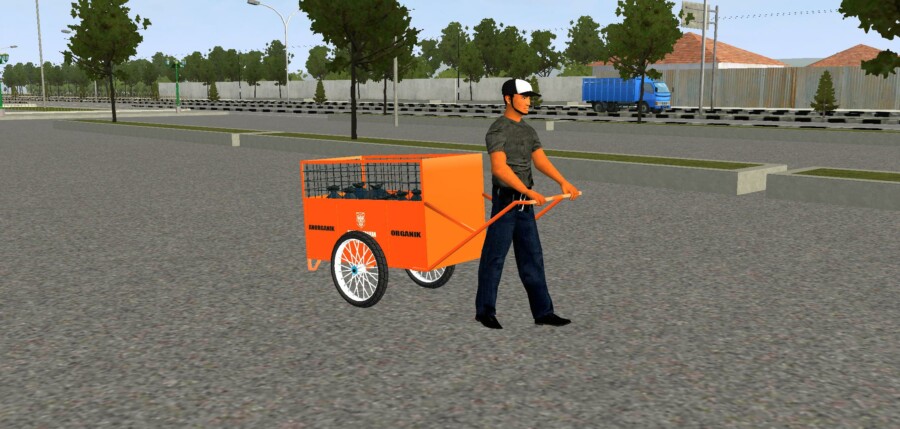 MOD BUSSID Gerobak Sampah