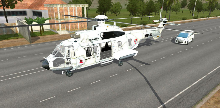 MOD BUSSID Helikopter TNI-AU