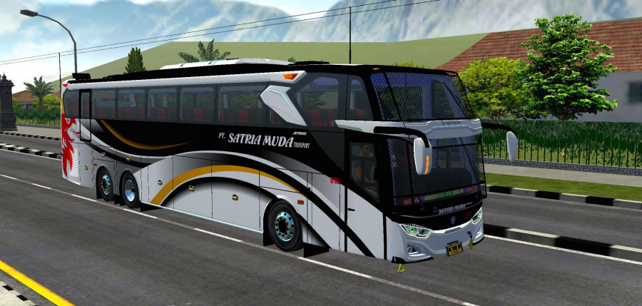 MOD BUSSID JB3+ Voyager Angga Saputro Scania K410iB Full Acc + Tameng