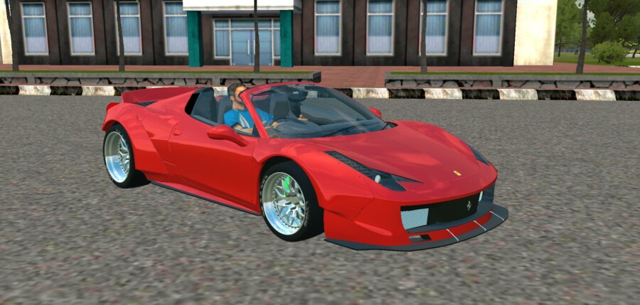 MOD BUSSID Mobil Ferrari 458 Spider Liberty Walk