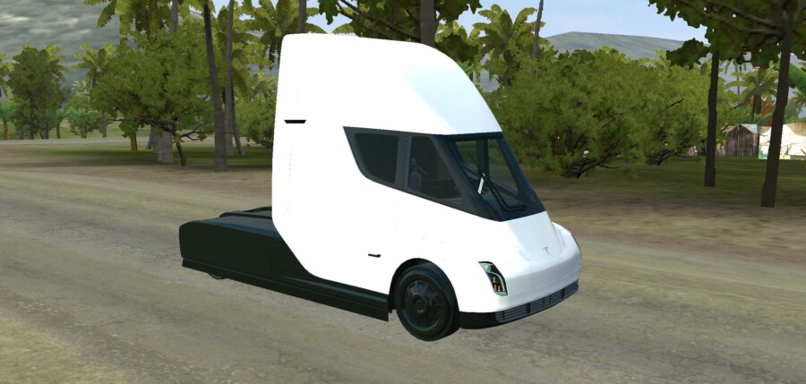 MOD BUSSID Mobil Tesla Semi Truck