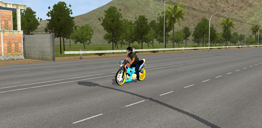 MOD BUSSID Motor Suzuki Satria FU Drag