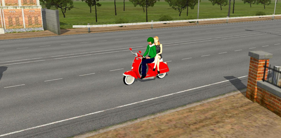 MOD BUSSID Motor Vespa Super 150