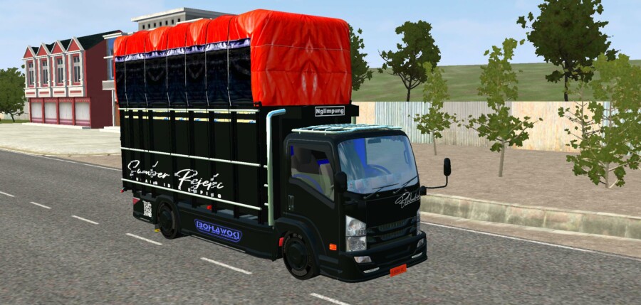 MOD BUSSID Truck Canter Bohlawok Hitam