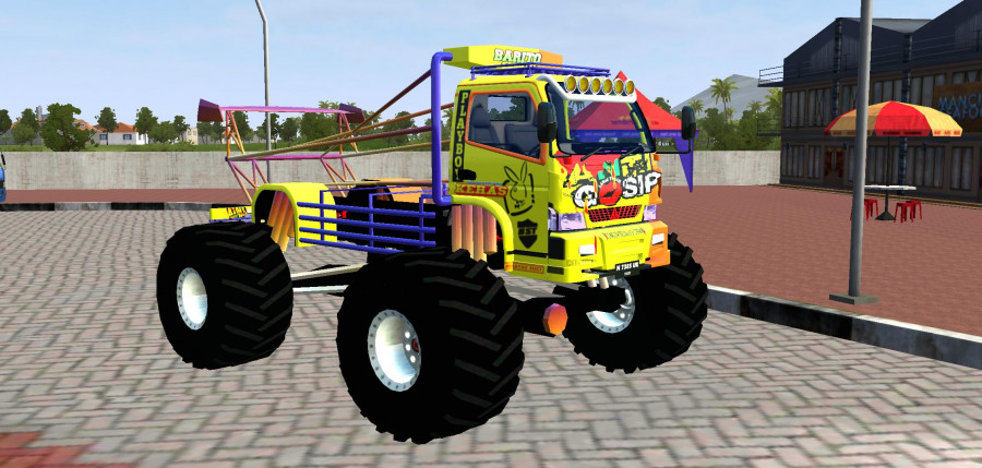 MOD BUSSID Truck Canter Monster