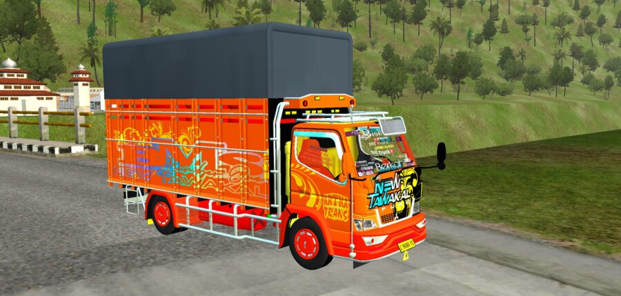 MOD BUSSID Truck Canter New Tawakal 3 Terpal Kotak