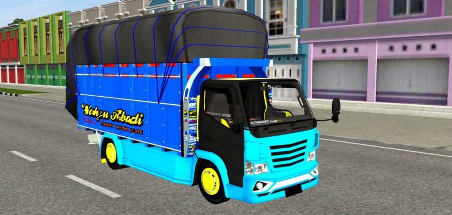 MOD BUSSID Truck Canter New Wahyu Abadi Terpal Gayor