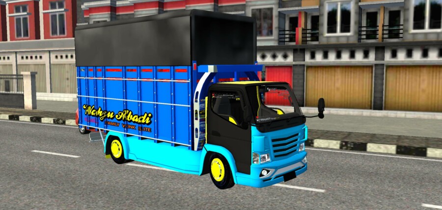 MOD BUSSID Truck Canter New Wahyu Abadi Terpal Kotak