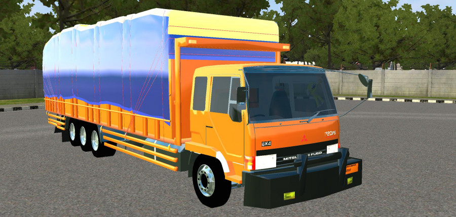 MOD BUSSID Truck Fuso Tronton Triple Axle