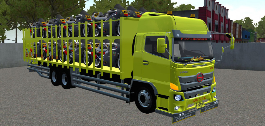 MOD BUSSID Truck Hino 500NG Muatan Motor