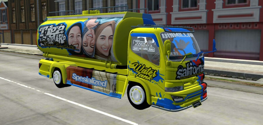 MOD BUSSID Truck Hino Dutro Tangki Tiga Saudara