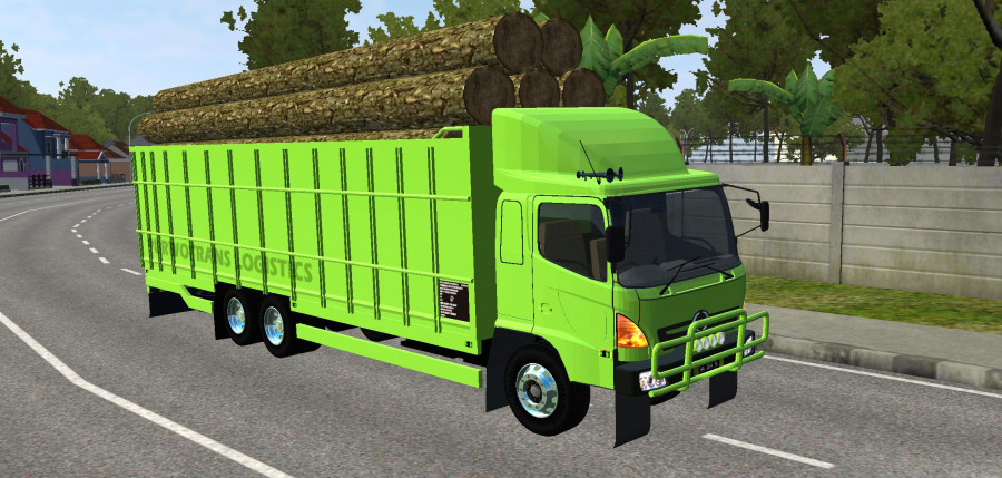 MOD BUSSID Truck Hino Lohan Muatan Kayu