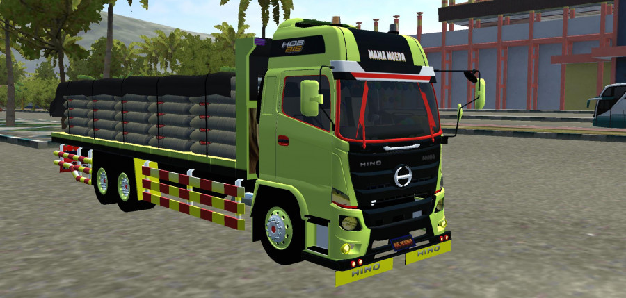 MOD BUSSID Truck Hino Losbak Muat Semen