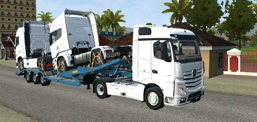 MOD BUSSID Truck Mercedes-Benz Actros Trailer Scania Volvo