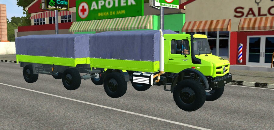 MOD BUSSID Truck Mercedes-Benz Unimog Gandeng