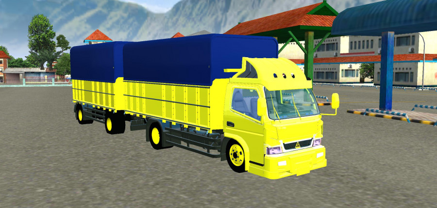 MOD BUSSID Truck New Canter Gandeng