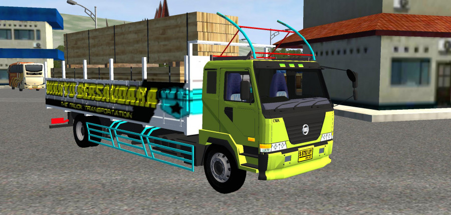 MOD BUSSID Truck Nissan Angkut Kayu