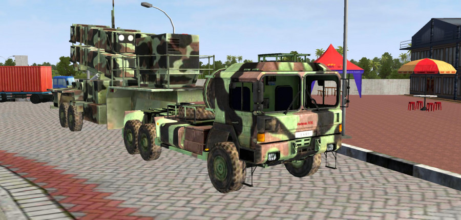 MOD BUSSID Truck Trailer Peluncur Roket