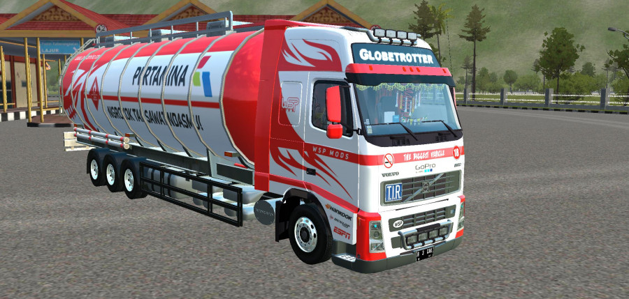 MOD BUSSID Truck Volvo Globetrottter Pertamina