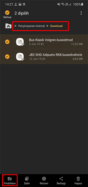 Pergi ke folder Download